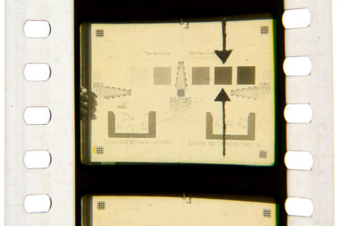 Technicolor Register and Definition Chart. From a positive nitrate print of reel 1 of 'Gone With The Wind' (1939).